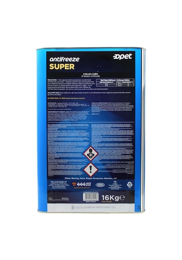 Opet Süper Mavi Dört Mevsim Koruma Antifriz 16 KG