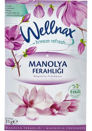 Wellnax Dolap ve Çekmece Kokusu Manolya Ferahlığı Kesesi 5 x 21 G