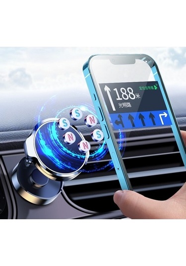 Luckysouk Samuel Nugent Araba Dönen Cep Telefonu Tutucusu Kırmızı - Siyah Var Torpido Üstü O2ox5k