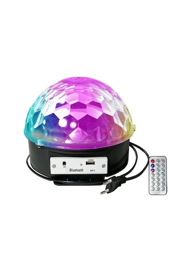 Kumandalı Kristal Led Rgb Disko Topu Gün Işığı