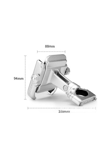 Sones Motosiklet Gidon Alüminyum Alaşımlı Telefon Braketi, 4-6 İnç Cihaz İçin Uygun Siyah