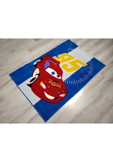Disney Halı Çocuk Odası Halısı D144Mcqueen Araba 100X150 Cm Çok Renkli