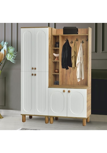 Lidya Portmanto Takımı - Atlantik Çam - Beyaz Atlantik Çam - Beyaz