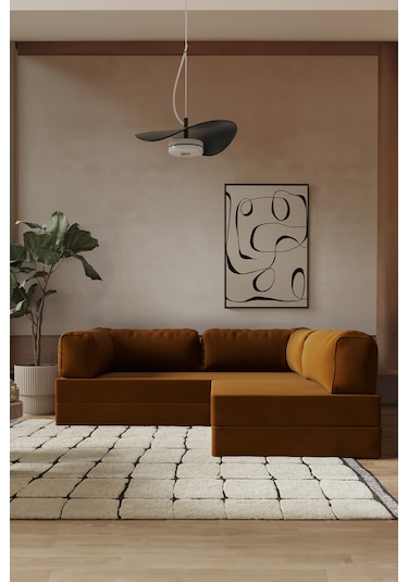 Modalife Legoom Köşe Açılır Yatak Olabilen, Aktivite Koltuğu-kiremit