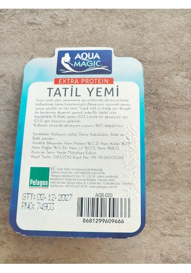 Evcil Hayvan Balık Tatil Yemi 2'li Ürün Fırsatı