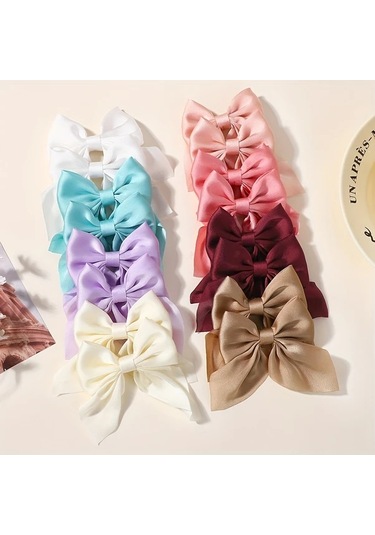 Willowhaven 2'li Paket Şık Kurdeleli Saç Aksesuarları - Burgundy Renk, Tüm Saçlar Ve Durumlar İçin Bordo Rengi