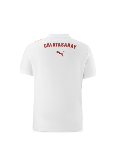 Galatasaray Lisanslı Polo Yaka Beyaz Antrenman T-shirt Gs Aslan Baskılı Hediyelik Ahşap Kutulu Beyaz - Bej
