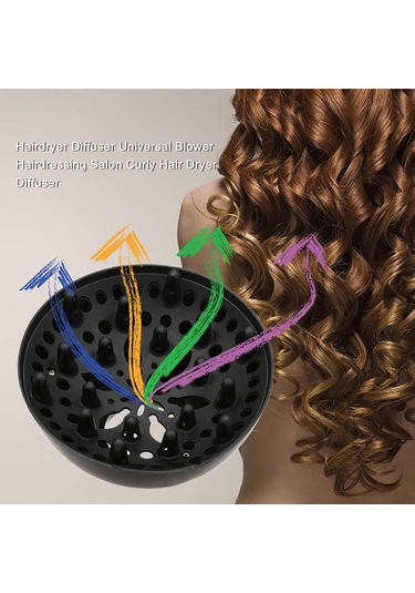 Wezone Saç Kurutucu Diffüzyörü - Kıvırcık Saçlar İçin Isı Dağıtıcı Korumalı Fön Ek Aksesuarı