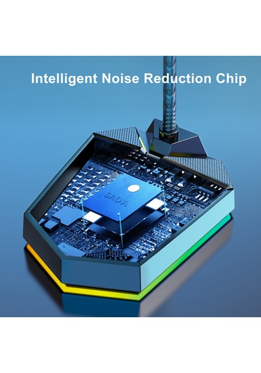 Singree Profesyonel Usb Masa Mikrofonu - 360 Derece Yönlendirme, Rgb Led Aydınlatmalı, Oyun Ve Kayıt İçin