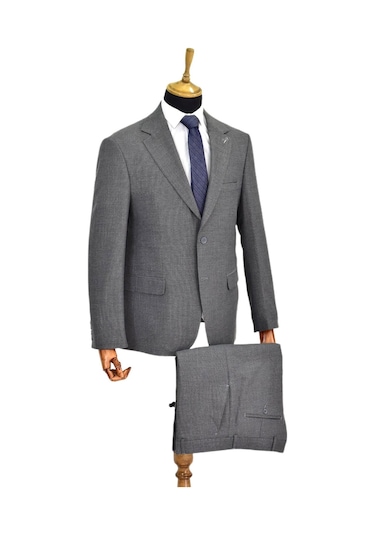 Suitmen Erkek 4 Drop Çift Yırtmaçlı Takım Elbise Bgl-st04565 Koyu Gri