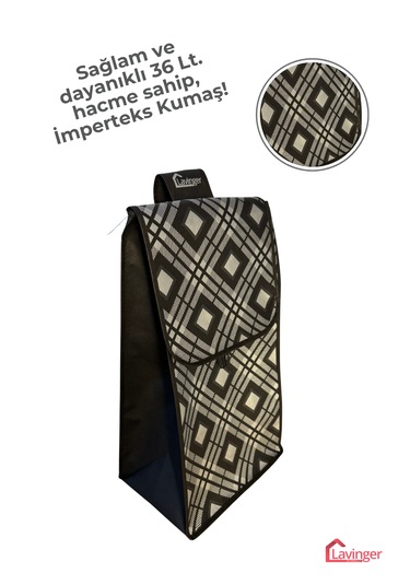 58a Pazar Arabası Plus Büyük Tekerli Siyah