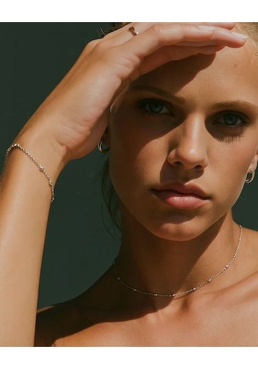 Takı Dükkanı Toplu Forse Zincirli Uzatmalı Paslanmaz Çelik Bayan Bileklik Eck59b Metalik