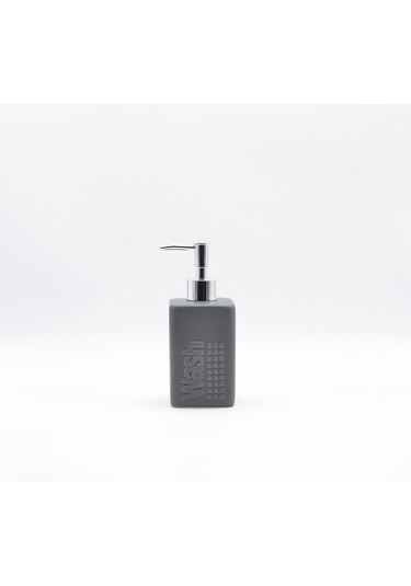 Seramik Sıvı Sabunluk Koyu Bej Modern 7x7x17cm 300ml Banyo Seti