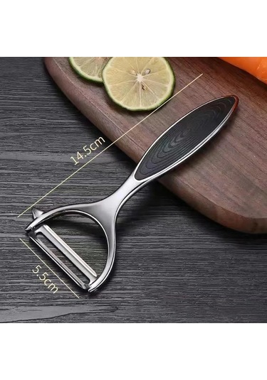 Paslanmaz Çelik Sebze Soyucu Patates Soyucu Çok Fonksiyonlu Havuç Rende Meyve Aletleri Mutfak Aksesuarları Mutfak Siyah