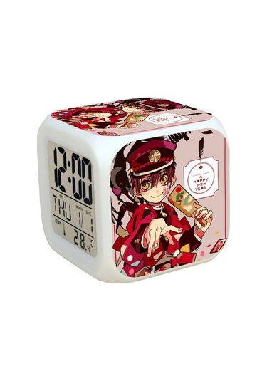 Besthome1 7 Renkli Led Kare Dijital Alarmlı Saat - Beyaz