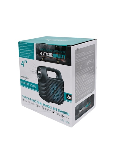 Işıklı 4" Taşınabilir Bluetooth Hoparlör El Fenerli FM Radyo