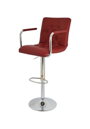 Bürocci Helen Bar Sandalyesi-Bordo-9519Q0102 Çok Renkli