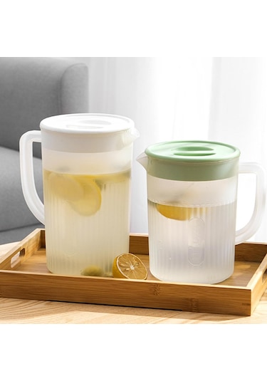 Suntek Magideal Kapaklı Su Sürahisi Buzdolabı Ev Beyaz-yeşil