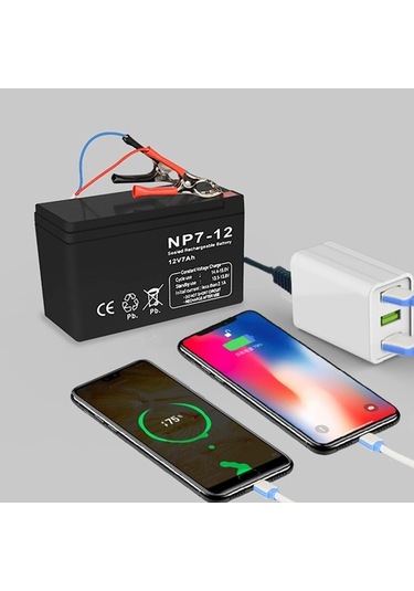 Zyzqstore Klipsli Dc12v-24v Qc3.0 Usb Hızlı Şarj Güç Adaptörü, Beyaz, 1 Adet 1 Adet