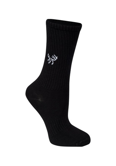 2as Uzun Bambu Spor Çorap Siyah