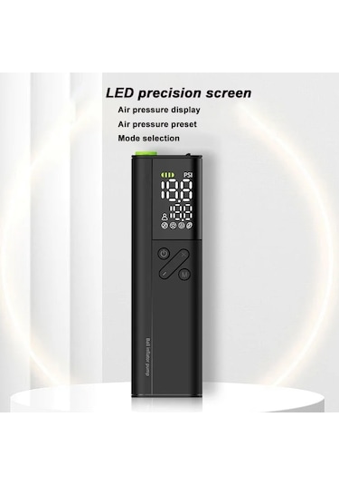 Sones B7 Akıllı Elektrikli Kablosuz Top Hava Pompası Led Ekranlı Siyah