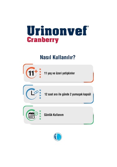 Urinonvef Cranberry 30 Kapsül
