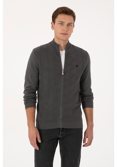 U.s. Polo Assn. Erkek Gri Hırka Triko 50315024-vr024 Grı