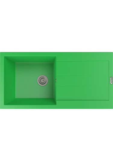 Polex Cristalüx Granit Evye P-X1 Yeşil Tezgah Altı Ve Tezgah Üstü Mutfak Evyesi 98x49.5 CM