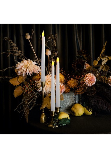 Geeksen 12 Adet Alevsiz Led Mum - 6 Saat Zamanlayıcılı, Ev Düğün Parti Dekorasyonu İçin Güvenli Ve Romantik Aydınlatma