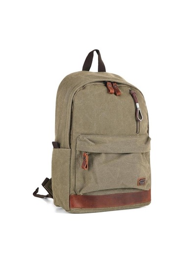 Ççs London 51568 Kanvas Usb Usb Çıkışlı Sırt Çantası Haki