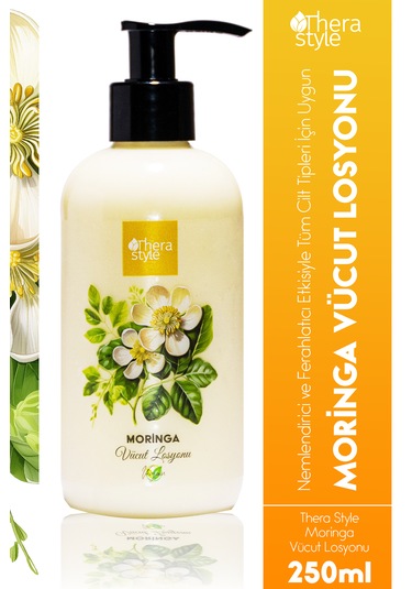 ﻿Thera Style El ve Vücut Losyonu 250 ML + Moringa Duş Jeli 500 ML + Vücut Spreyi 200 ML