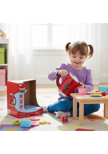Oyuncak Işıklı Ve Sesli Kettle Gerçekçi Evcilik Deneyimi