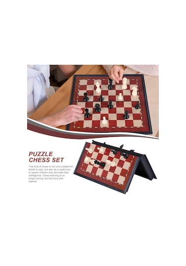 Klasik Katlanır Manyetik Satranç Takımı Okullar Seyahat İçin Satranç Takımı 2'li Dama Satranç Seti 2