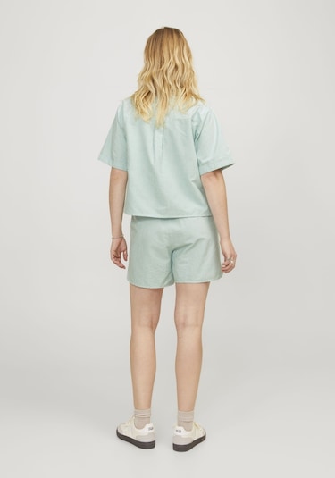 Jack & Jones Kadin Çizgi Desenli Rahat Kesim Sort - Siva 12254554 Grayed Jade Kırmızı