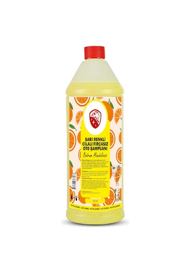 1 Lt Cilalı Fırçasız Sarı Renkli Bodrum Mandalinası Oto Şampuanı