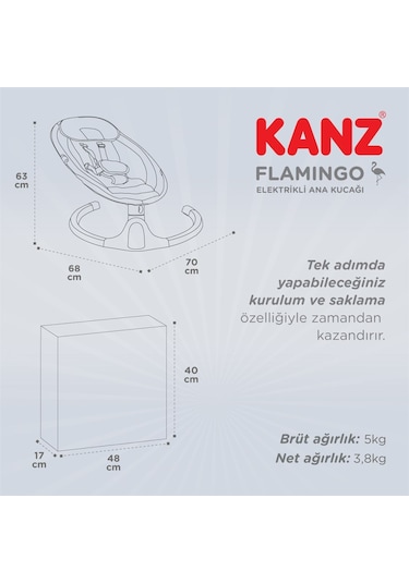 Kanz Flamingo Elektrikli Ana Kucağı