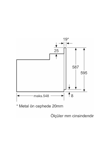 Bosch HBF534EW3T Serie 4 66 L Ankastre Fırın