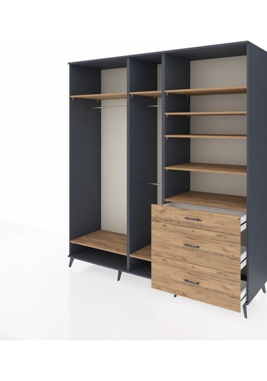 Kronos Dolap 9 Raflı 3 Çekmeceli 3 Askılı 220x59x243 Antrasit-çam/çam Atlas Çam/atlas Çam Kronos Dolap 9 Raflı 3 Çekmeceli 3 Askılı 220x59x243 Antrasit-çam/çam Atlas Çam/atlas Çam