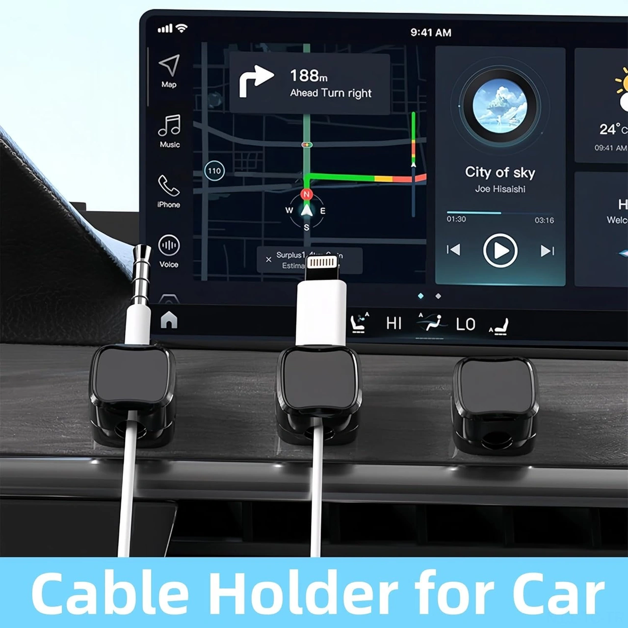 Skycity 6 Adet Manyetik Kablolu Kabloluk Tutucu - Usb, Şarj Kabloları İçin Sabitleyici, Ofis/araba/ev Kablolu Düzenleyici