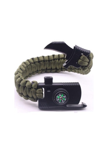 Paracord Outdoor Bıçaklı Bileklik Çok Renkli