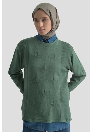 Armine Desenli Kazak 25kd7010 Yeşil Yeşil