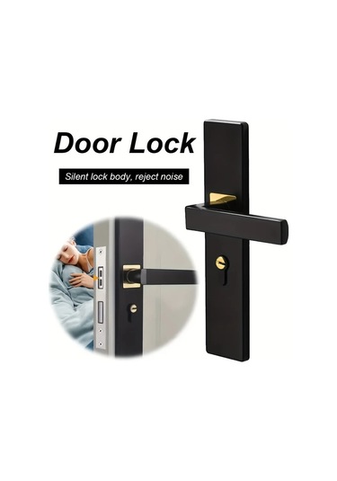 Willowhaven Yüksek Kalite Avrupa Tipi Kapı Kilidi - Sessiz Kulp, Universal Oda Kilidi, Metal Yapı