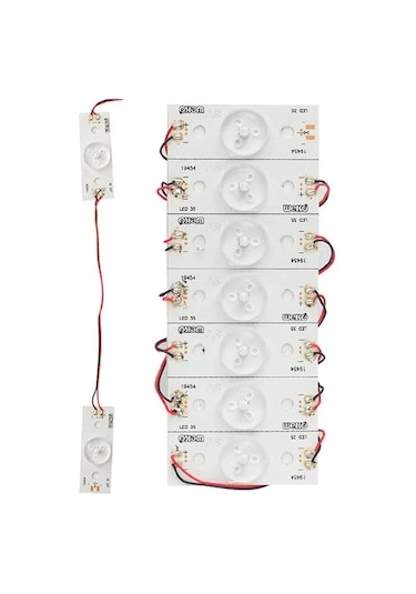 3 Volt Tek Kablolu Birbirine Bağlı Led 7'li Poşet Beyaz