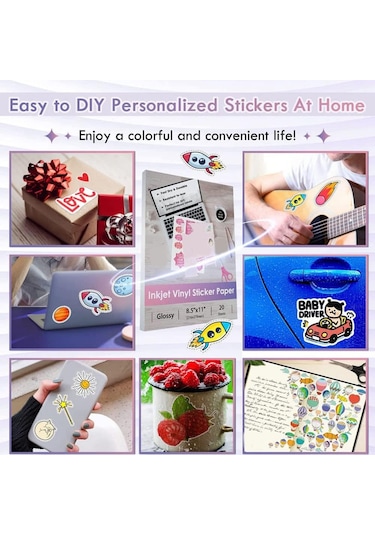 Moveevo A4 Bopp Lazer Soğuk Laminasyon Filmi 7 Silk - Su Geçirmez, Kuru Tutucu, Anti-oksidan, Dayanıklı - 4 Desen, 24 Adet Foto Reklam/film Koruyucu Folyo 1 Adet