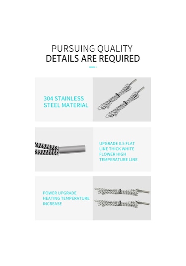 Fosenze 304 Paslanmaz Çelik 24v 50w 1m Lityum Kablo 6x20mm 3d Yazıcı Isıtıcı Rodu Tekli Paket