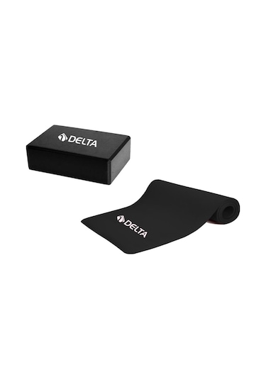 Delta 10 Mm Yoga Mat-Yoga Minderi ve Yoga Blok-Yoga Köpüğü Siyah