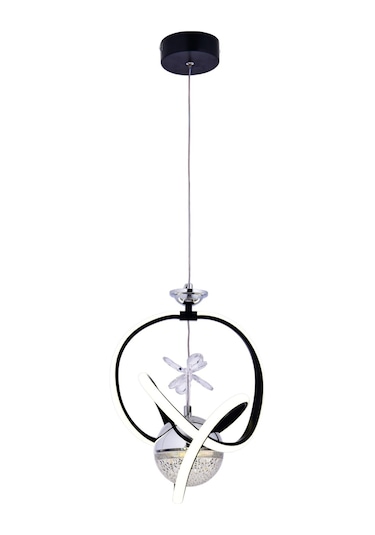 Dora Buyuk Tekli Led Sarkıt Avize,siyah,3 Renk Yanabilen Led Avize, Modern Salon Oda Led Avize