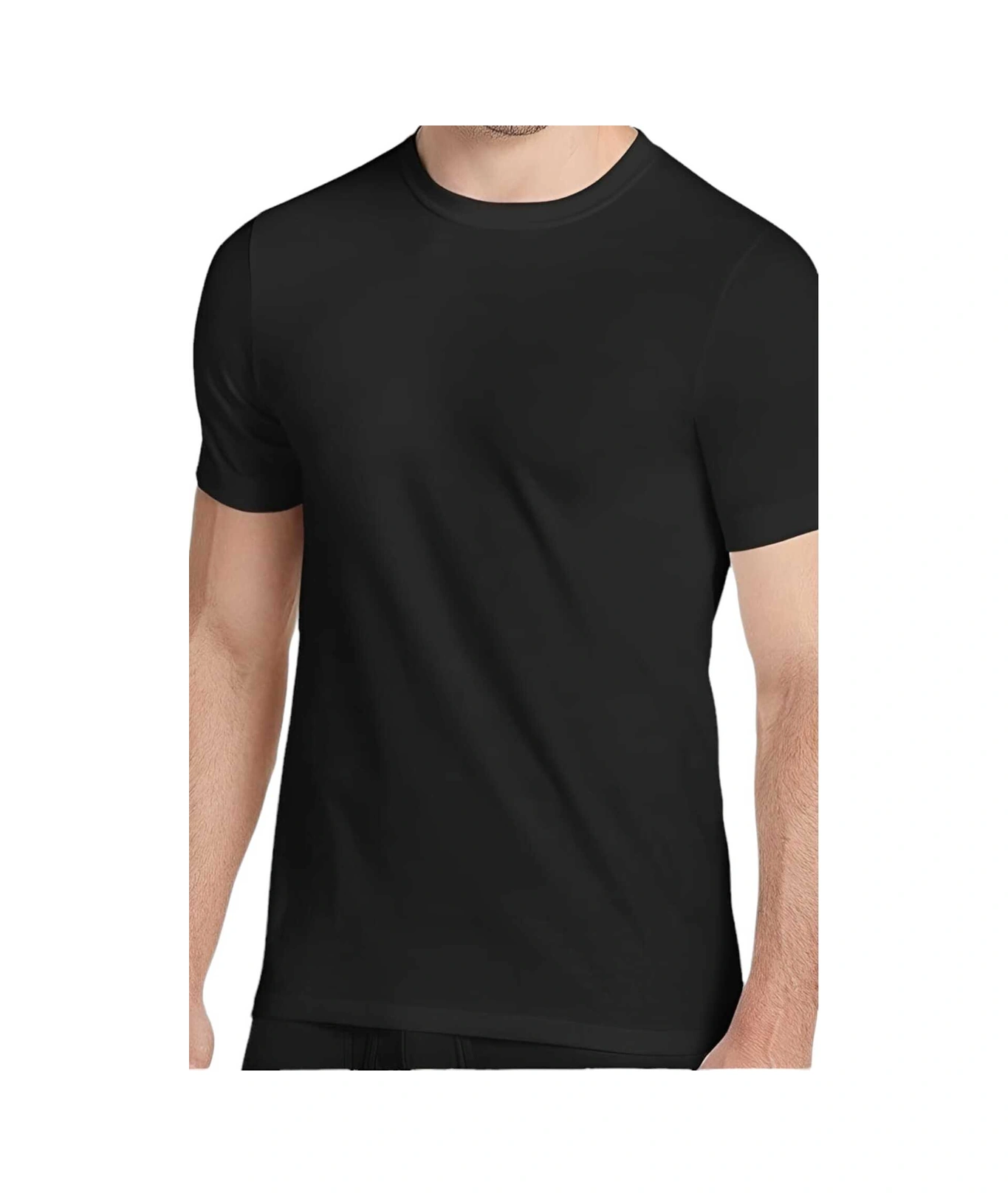 Tezzgelsin Erkek Sıfır Yaka Pamuklu 6'lı Fanila Siyah