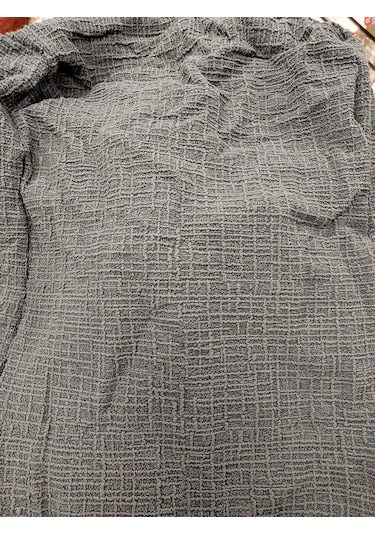 1 Adet Tekli Kotuk Örtüsü Jakarlı Streç Kaplama-antrasit Antrasist