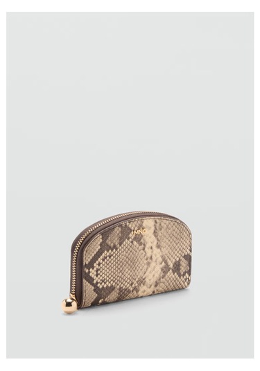 Mango Logolu Fermuarlı Suni Deri Cüzdan